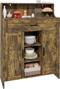 Storage Cabinet with Doors and Drawers, Kitchen Storage Cabinet with 1 Large by Viaozutis