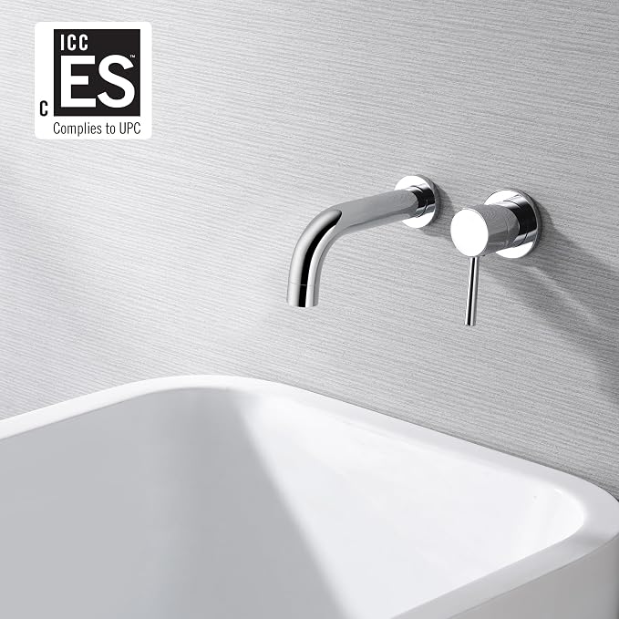 SUMERAIN Wall Mounted Bathtub Faucet, Single Handle Tub Faucet Set Including - Image 2