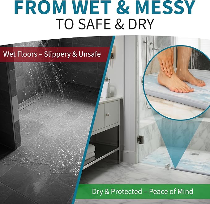 Premium 39 Inch Shower Water Guard & Door Seal Strip – Walk-in Bath Screen - Image 6