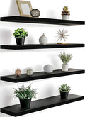 24 Inch Floating Shelves for Wall Rustic Black Wood Wall Shelves for Bedroom by Unknown