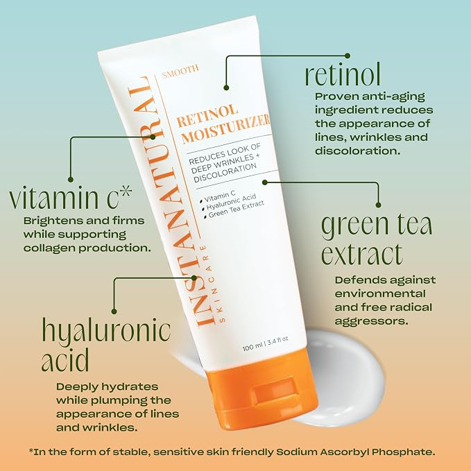 InstaNatural Retinol Moisturizer Nighttime Face Moisturizing Cream, Brightens - Image 3