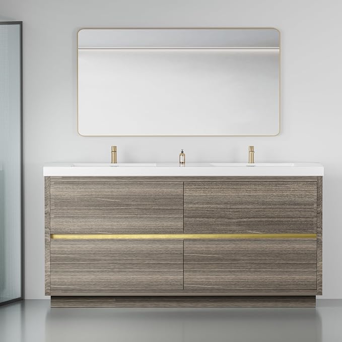 72 Inch Bathroom Vanity with Sink, Double Sink Bathroom Vanity, Freestanding - Image 9