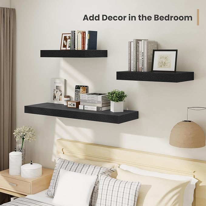 Heimlove 24 x 12 Inch Deep Floating Shelves Wall Mounted - Image 5