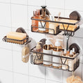 KEGII Suction Cup Shower Caddy – 3 Pack Suction Cup Shelf by KEGII