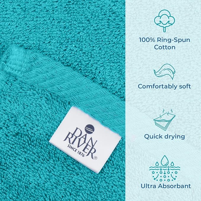 DAN RIVER Pack of 1 Bath Sheet 40x80 Inches, Jumbo Bath Sheets - Image 7