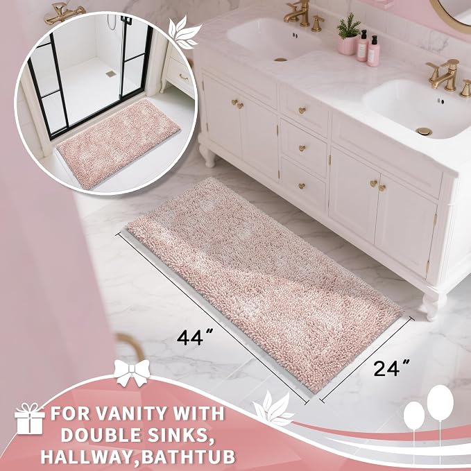 Yimobra Long Bathroom Rug Non Slip 44x24 Inch, Extra Thick Soft Absorbent - Image 2