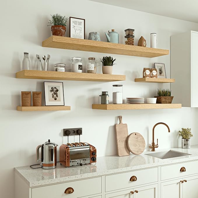 Vivelove 10 inches Deep Floating Shelves 36 inch Long, Single Wall Shelves - Image 2