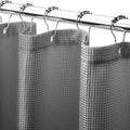 AmazerBath Grey Shower Curtain, Waffle Shower Curtain Gray, Premium Fabric by AmazerBath