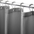 AmazerBath Grey Shower Curtain Waffle Textured, Small Stall Shower Curtain Gray by AmazerBath
