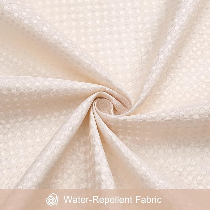 3 in 1 Long Blush Pink Shower Curtain Set-72 W x 78 H, Modern Waffle and PEVA - Image 7