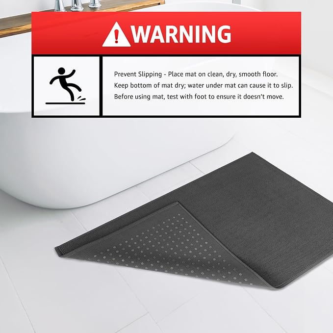 American Soft Linen Bath Rug, 17 in 24 in 100% Cotton Bath Mats Rugs - Image 4