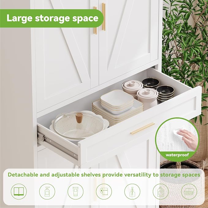 71" Tall Metal Storage Cabinet - Image 4