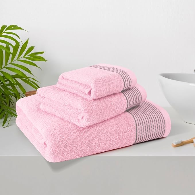 Belizzi Home Ultra Soft 3 Pack Cotton Towel Set, Contains a Bath Towel 28x55 - Image 2