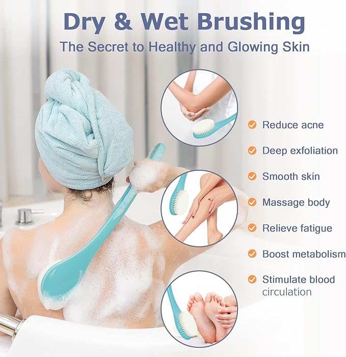 VANZAVANZU Exfoliating Shower Brush Back Scrubbers - Image 6
