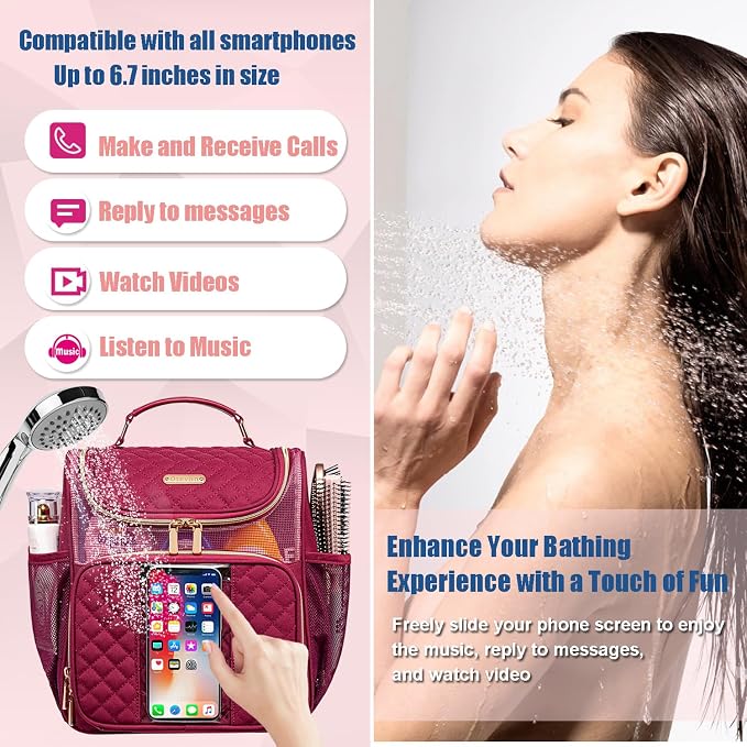 Large Toiletry Bag for Women Men, Portable Shower Caddy For College Dorms - Image 3