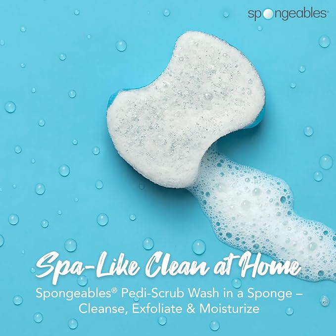 Spongables Pedi Scrub Foot Exfoliating 20+ Wash Sponge, Clean & Fresh - Image 3