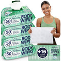 Body Wipes for Women, Extra Moist No Rinse Bathing Sheets – 200 XL Shower by DuraCleanse