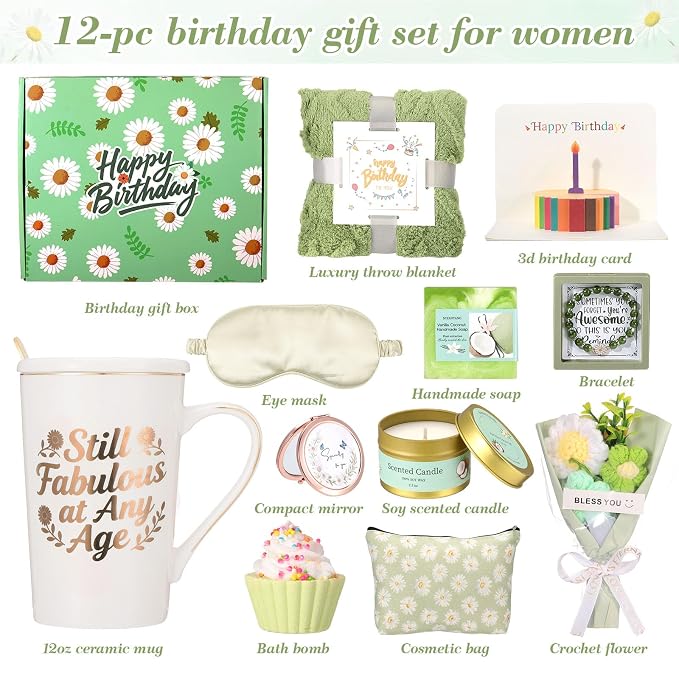 Birthday Gifts for Women Self Care Gifts for Women Happy Birthday Gift Baskets - Image 2