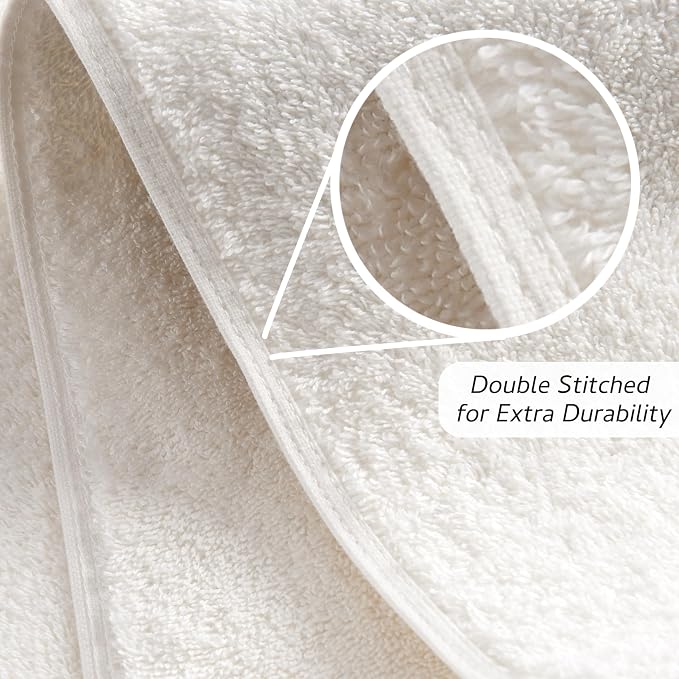 Premium 6 Piece Towel Set, 2 Bath Towel, 2 Hand Towels, 2 Washcloths, 100% - Image 4