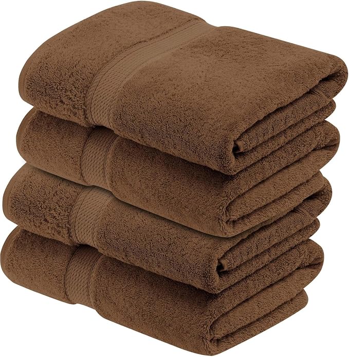 Superior Egyptian Cotton Pile Bath Towel Set of 4, Ultra Soft Luxury Towels by SUPERIOR