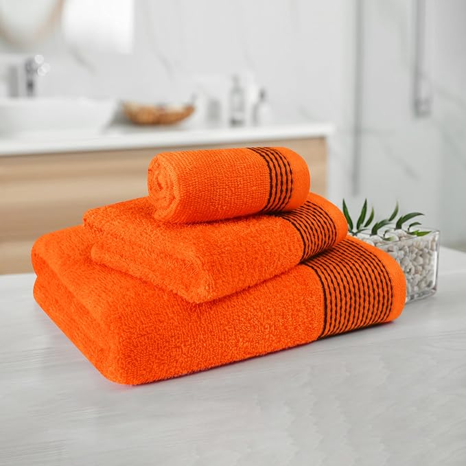 Belizzi Home Ultra Soft 3 Pack Cotton Towel Set, Contains a Bath Towel 28x55 - Image 2