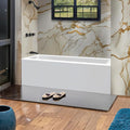Fine Fixtures Acrylic, Fiberglass Alcove Soaking Bathtub by Fine+Fixtures