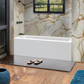 Fine Fixtures Acrylic, Fiberglass Alcove Soaking Bathtub by Fine+Fixtures