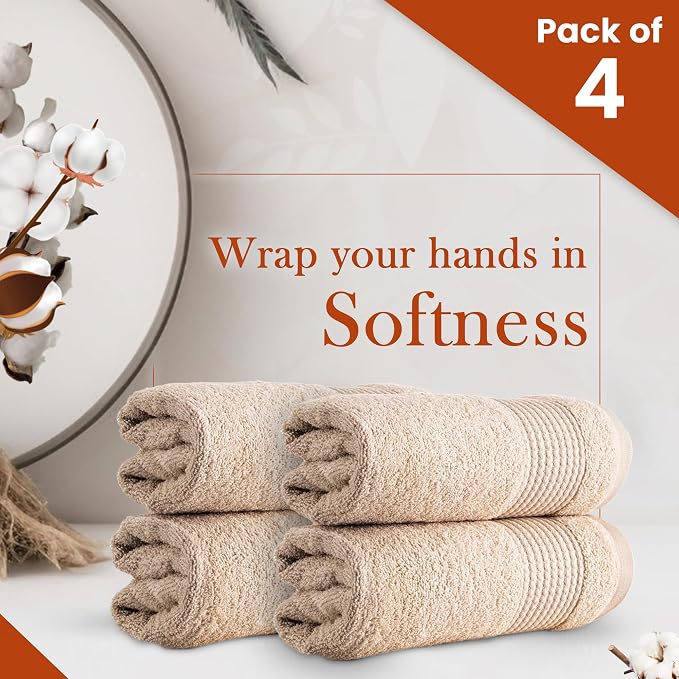 HALLEY Turkish Cotton Towels Hand Towels Super Soft Highly Absorbent 100% - Image 2
