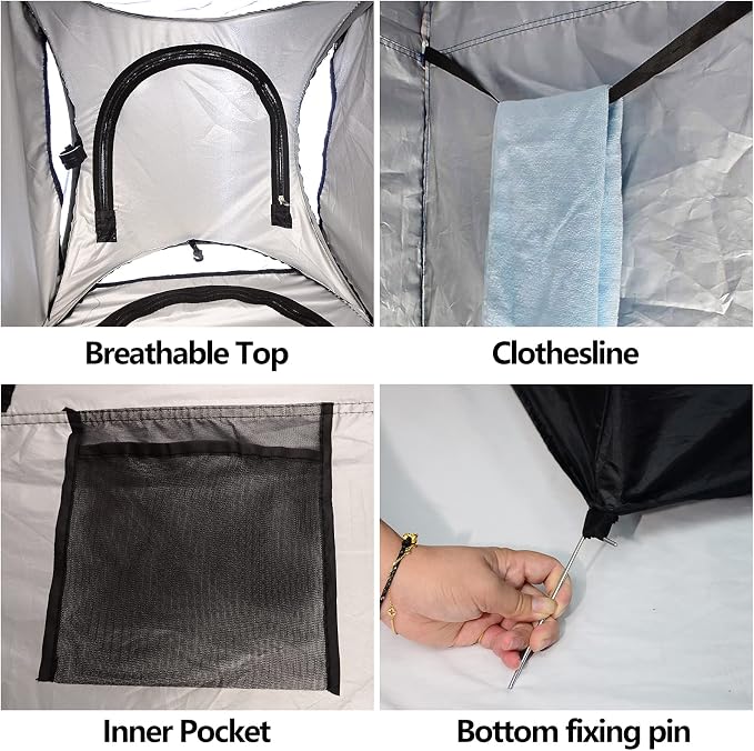 AKOZLIN Portable Pop Up Shower Tent Instant Privacy Dressing Changing Tent - Image 5