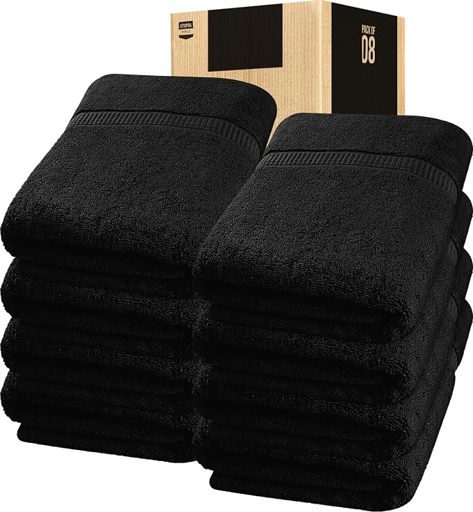 Utopia Towels - Luxurious Jumbo Bath Sheet 8 Piece - 600 GSM 100% Ring Spun by UTOPIATOWELS