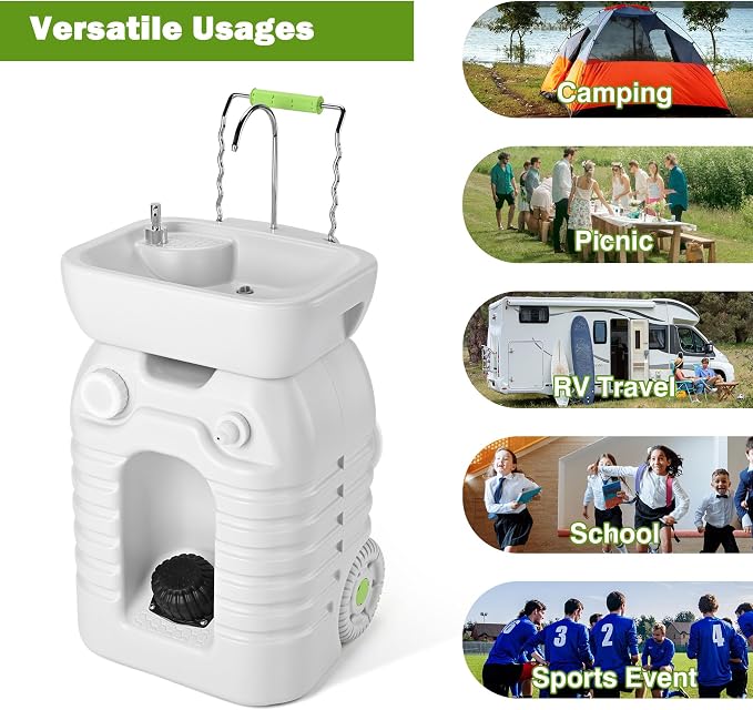 Yescom 45L Portable Sink Hand Wash Station - Image 9