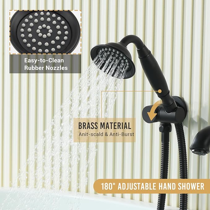 DASAN Antique Wall Mount Tub Filler Faucet - Image 4