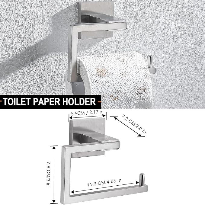 YACVCL 5-Piece Bathroom Hardware Accessories Set 23.6 inch Towel Bar Towel Rack - Image 4