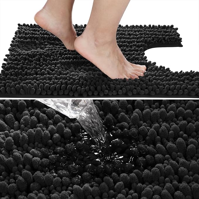 Yimobra Toilet Rug U Shaped Washable 24x20 Inch - Image 3