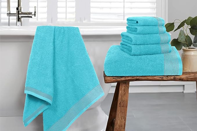 Belizzi Home 100% Cotton Ultra Soft 6 Pack Towel Set, Contains 2 Bath Towels - Image 5