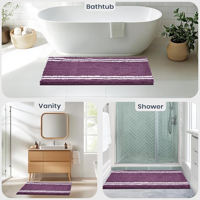 PURRUGS Bathroom Rug Non-Slip Machine Washable 24" x 60", Super Absorbent and - Image 5