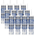 12 Packs Gray Silicone Sealant, 100% Waterproof Silicone Caulk, Adhesive by AIBGALE