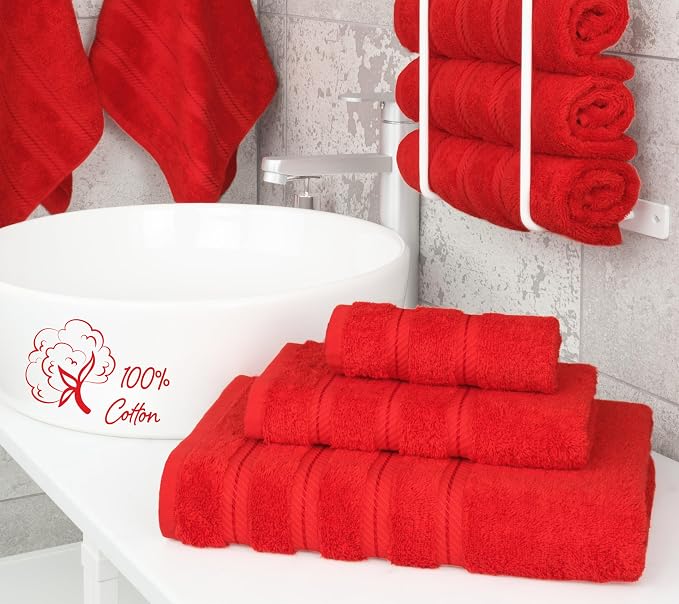 American Soft Linen Premium 3 Piece Towel Set, 1 Bath Towel 1 Hand Towel 1 - Image 3