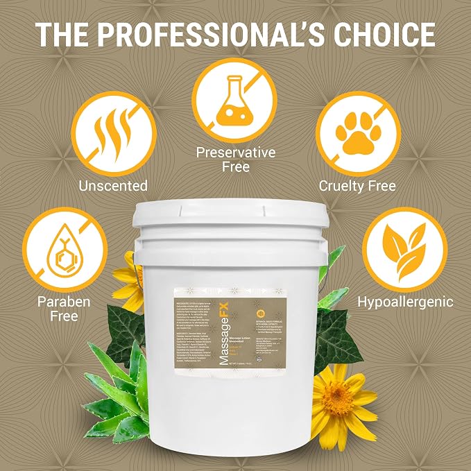 Massage FX Unscented Massage Lotion, 5 Gallon Bucket - Image 9