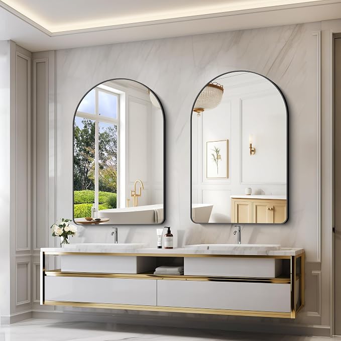 Arched Bathroom Mirror, Wall Mounted Mirror, Living Room, Hanging or Leaning - Image 7