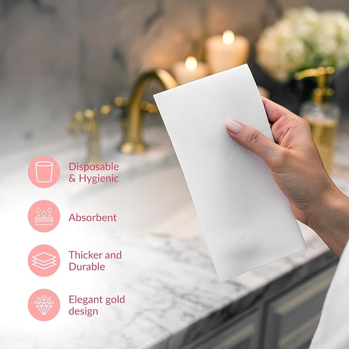 Prestee 100 Linen Feel Disposable Paper Towels - Image 5