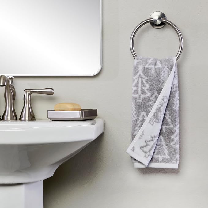 SKL Home Christmas/Winter Mod Tree 100% Cotton Premium 2-Piece Hand Towel Set - Image 2