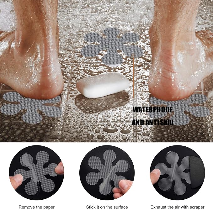 Bathtub Stickers Non-Slip, Safety Shower Treads Adhesive Appliques - Image 5