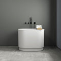 SJ Star&Jane 39" Solid Surface Japanese Soaking Bathtub Stone Resin by SJSTARJANE