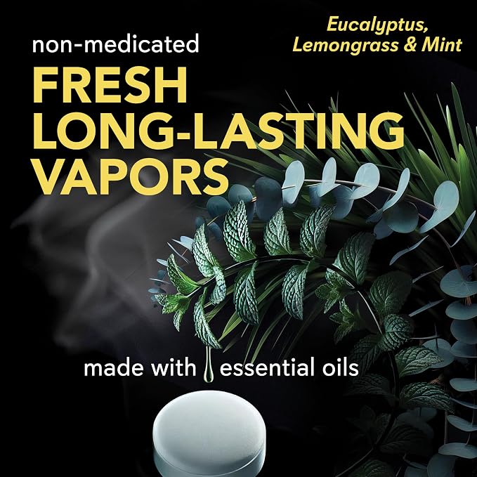Sinucleanse Vapor Shower Steamers, All Natural Lemongrass, Eucalyptus & Mint - Image 3