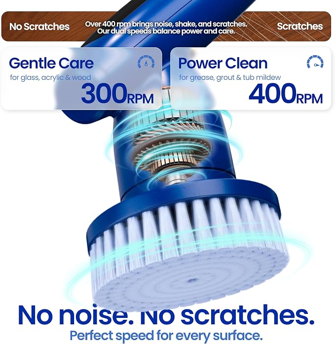 8-in-1 Electric Spin Scrubber, Fully Waterproof Cordless Power Cleaning Brush - Image 8