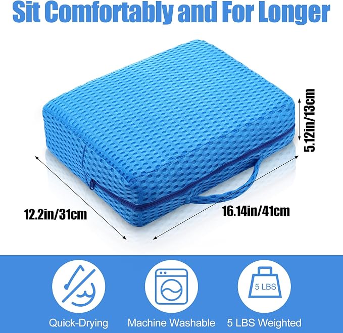 2 Pcs Hot Tub Booster Seat Weighted Spa Bathtub Booster Cushion - Image 3