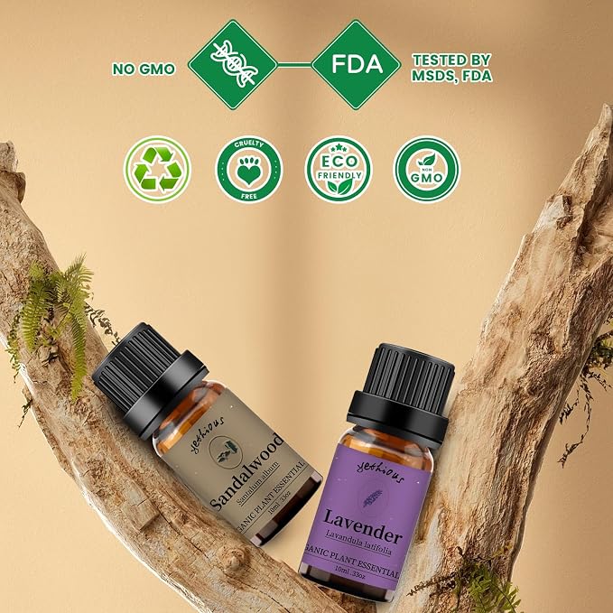 yethious Sandalwood Lavender Essential Oil Set 2 Pack 100% Pure Organic - Image 5