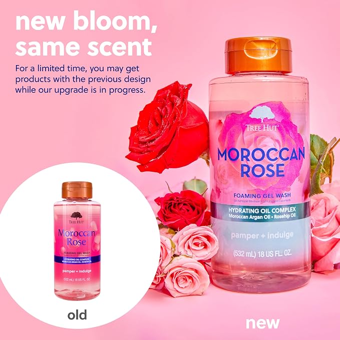 Tree Hut Moroccan Rose Nourishing & Moisturizing Foaming Gel Wash, 18 oz. - Image 4