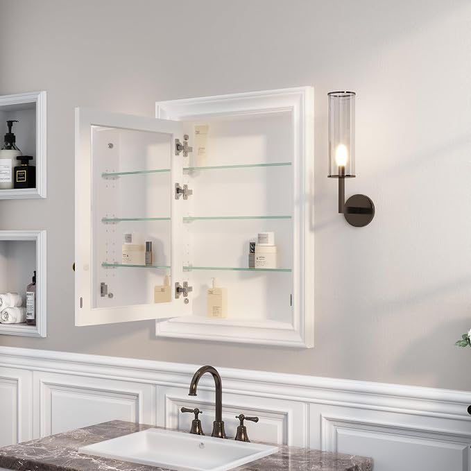 WELLFOR 24"x 32" Bathroom Medicine Cabinet - Image 6